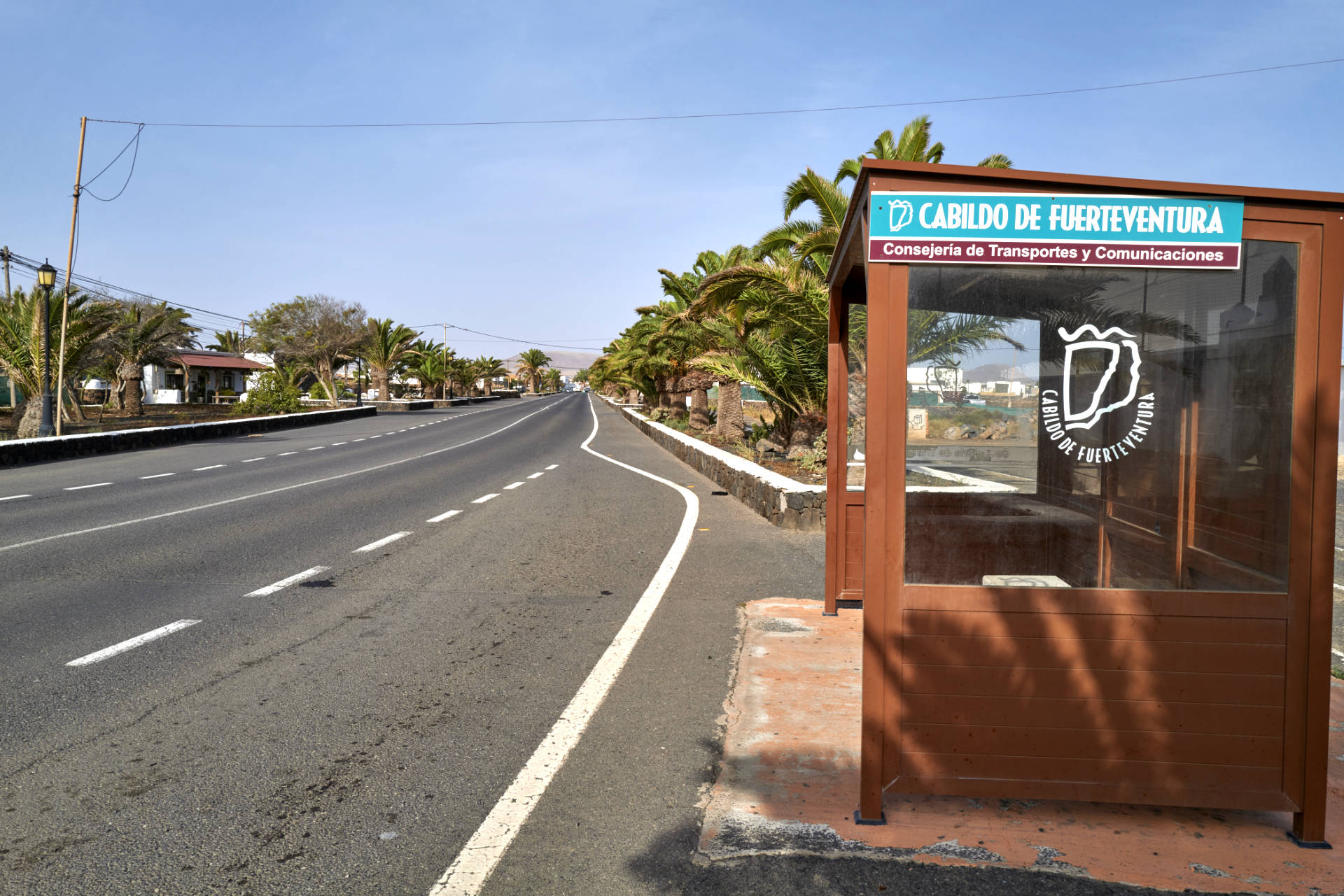 Parada – Busstation – in der Gemeinde La Oliva Fuerteventura.