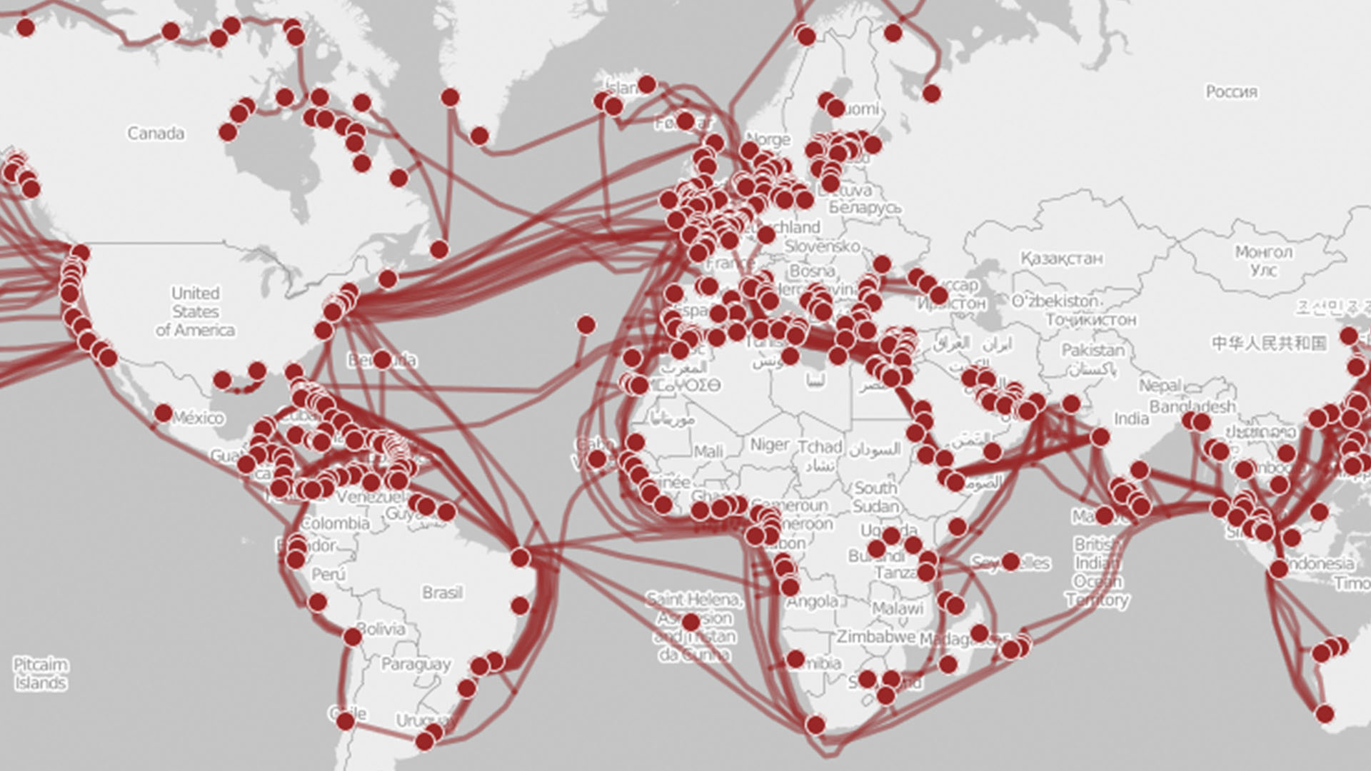 Strategisch gute Internetanbindung durch Glasfaser Seekabel mit allen Kontinenten weltweit. Durch das (MAC) Mid Atlantic Crossing schnelle Anbindung nach Lateinamerika.