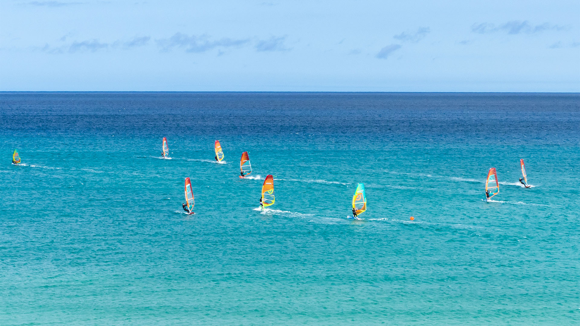 Windsurfen im Süden von Fuerteventura – Playa de la Barca.