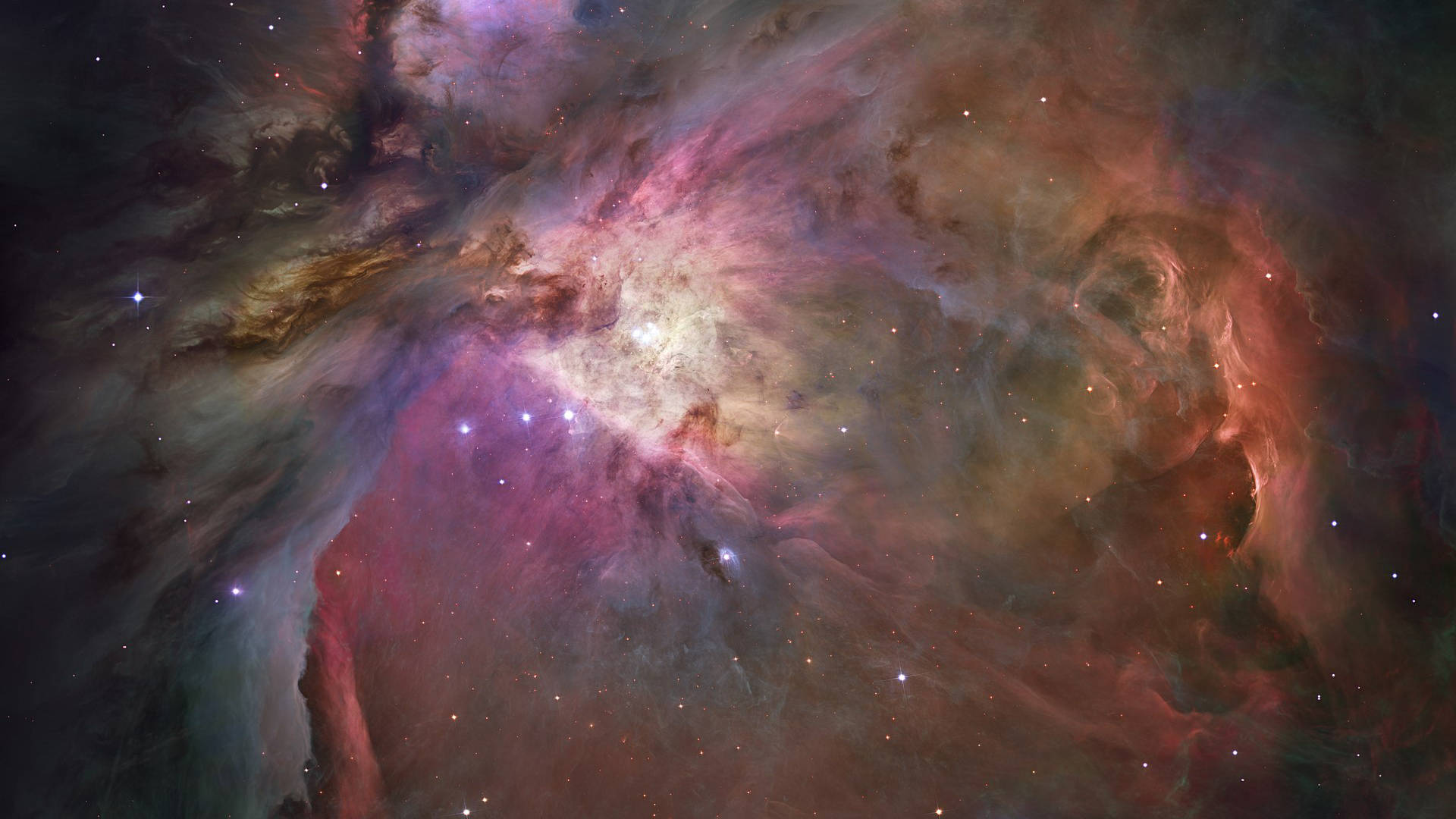 Orion Nebel vom Hubel Space Telescope gesehen. (CCL. M. Robberto, NASA, ESA) 