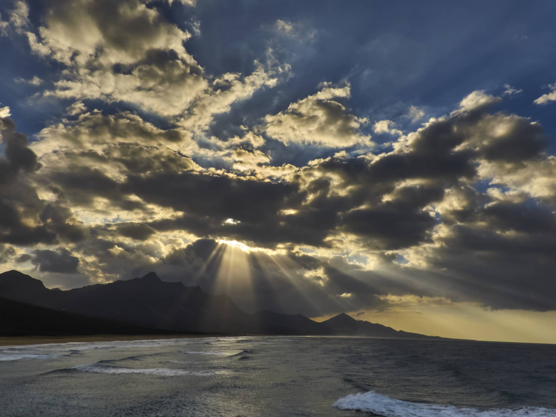 Sunset an der Islote de Cofete Jandía Fuerteventura.